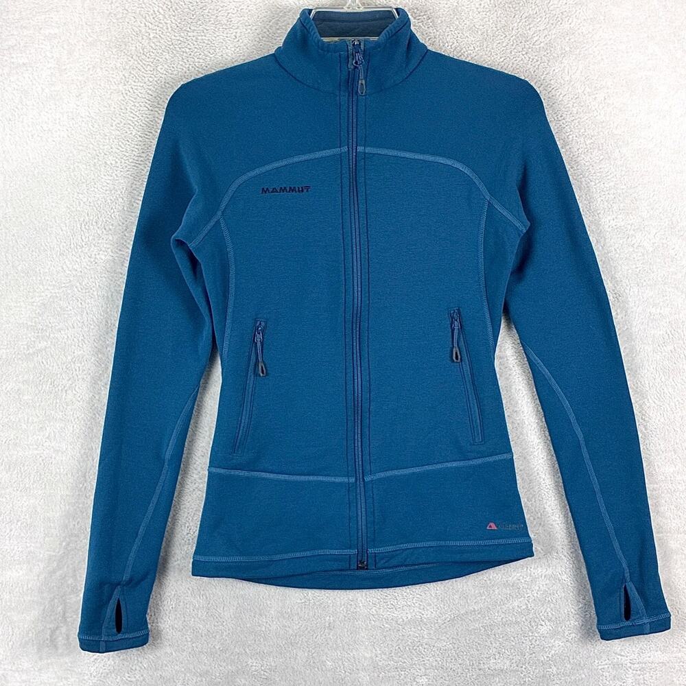 Mammut Jacket Womens XS Blue Aconcagua Polartec Fleece Outdoors Hiking Preppy